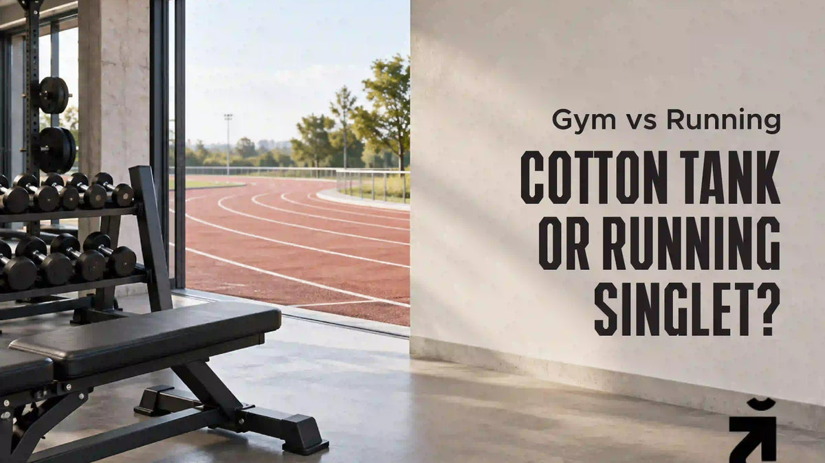 cotton gym tank vs running singlet