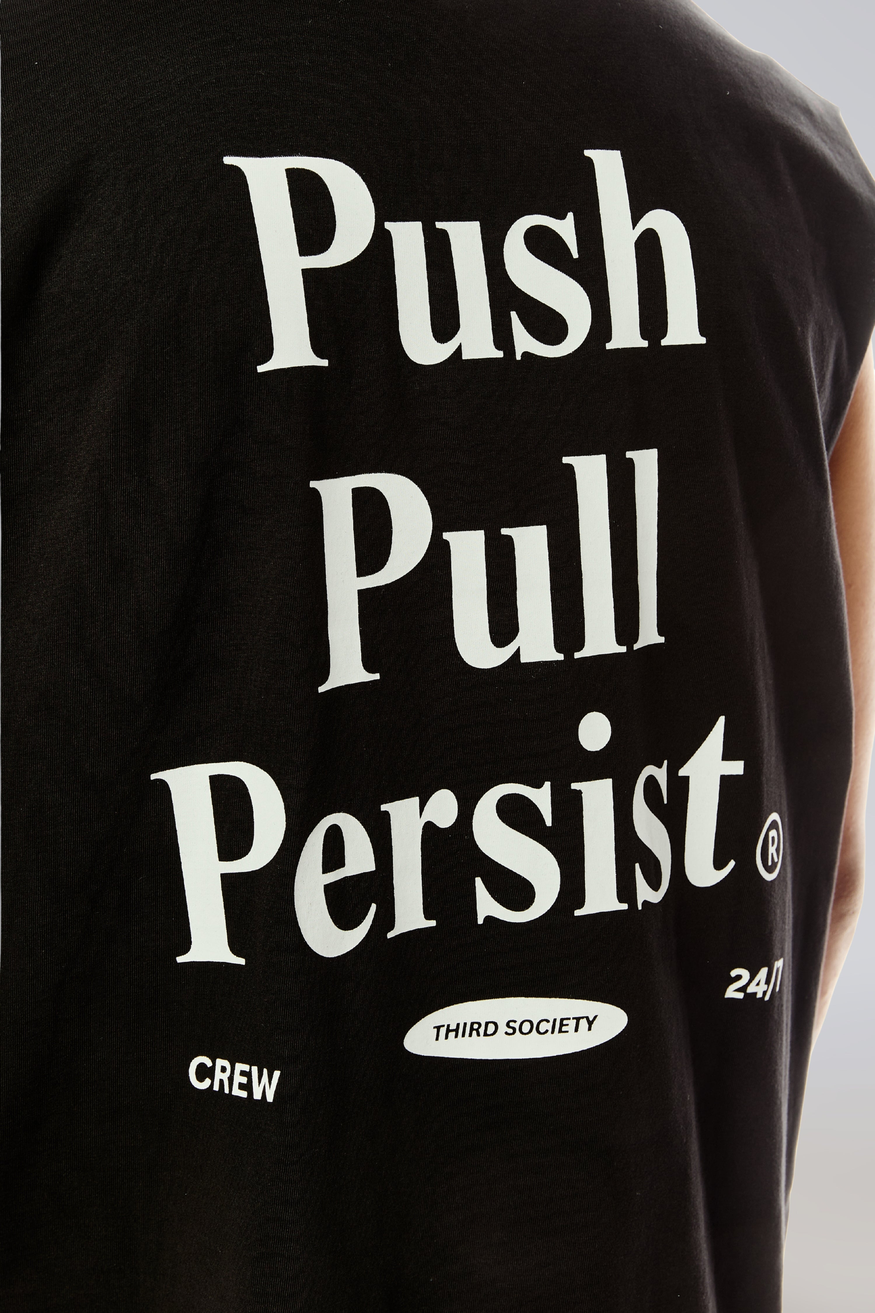 Push Pull Persist | Black Tank Top Mens