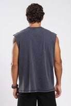 Back view of the Iron Slate oversized tank top