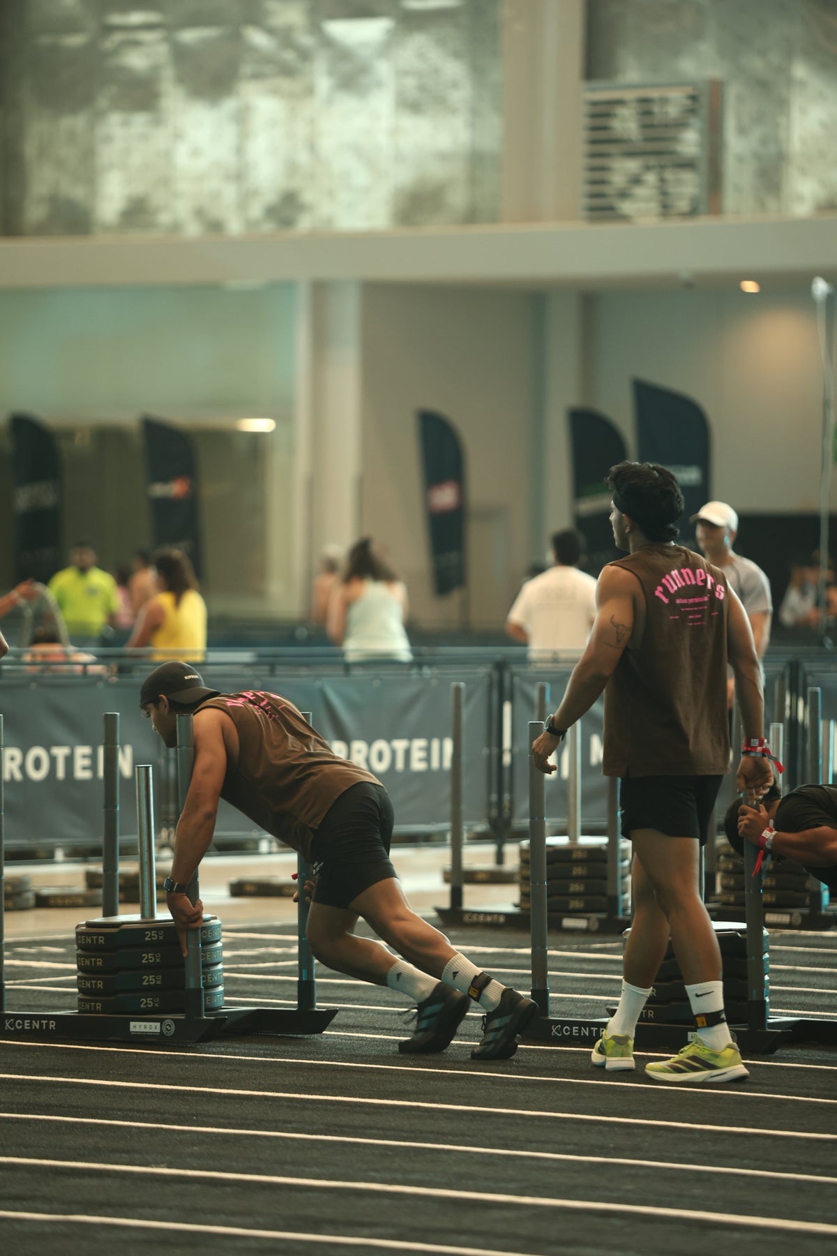Runners Without Permission cotton tank top worn during a running event