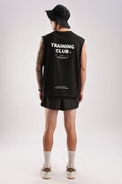 Men's black Training Club tank top, full back view