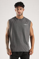 Front view of the Grey Marl Training Dept tank showing its relaxed oversized fit